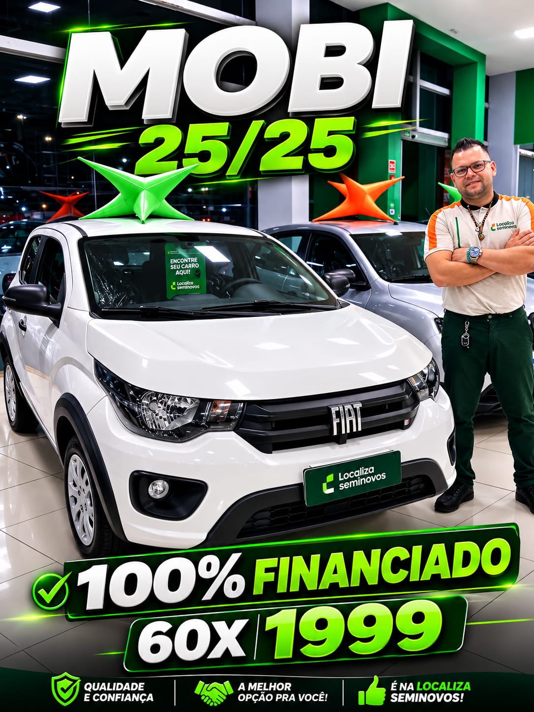 Fiat Mobi em oferta para financiamento